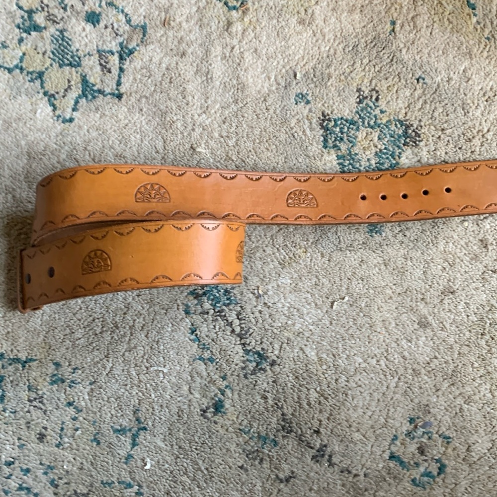 Vintage leather sunrise belt.